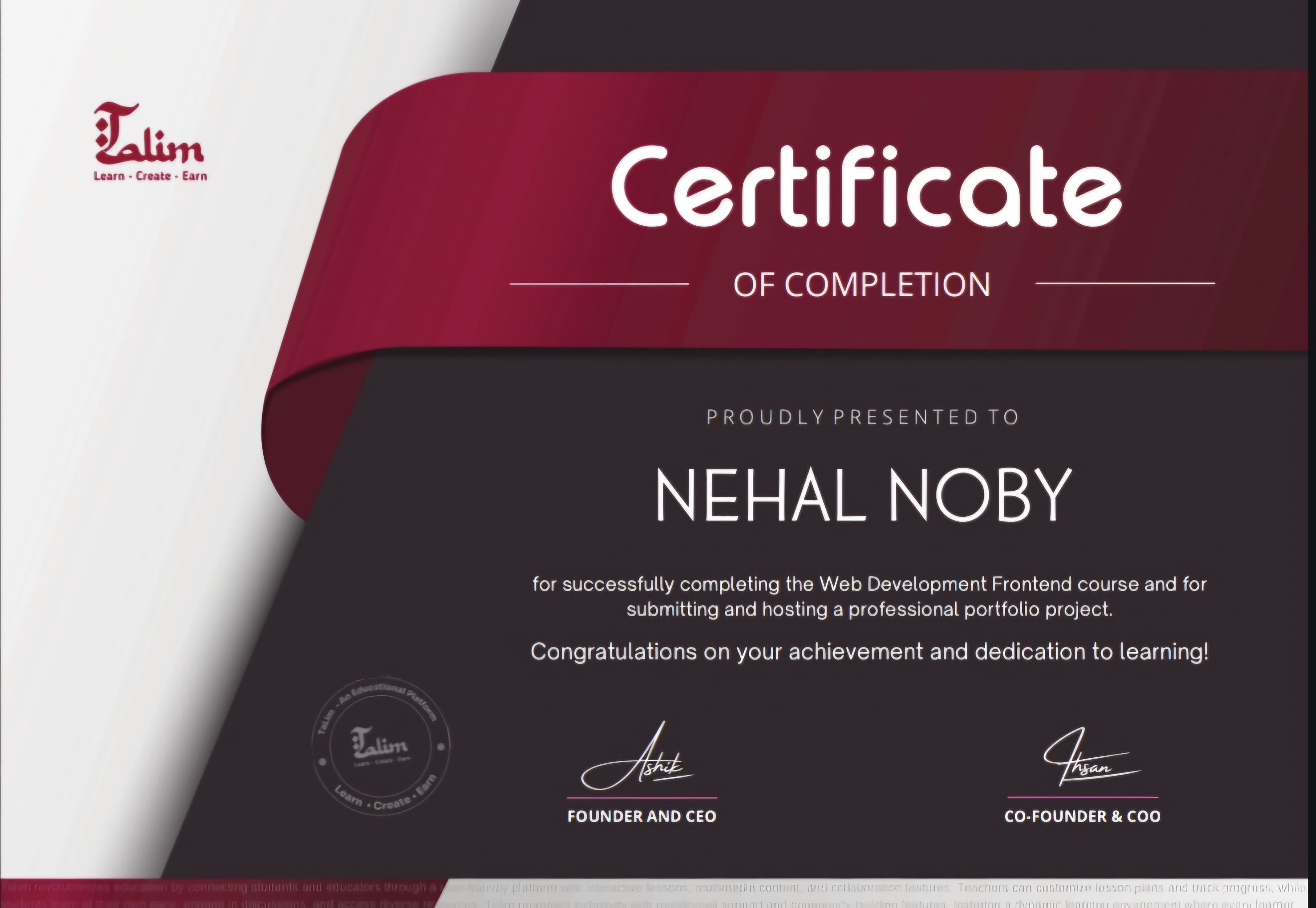 Web Development Certification